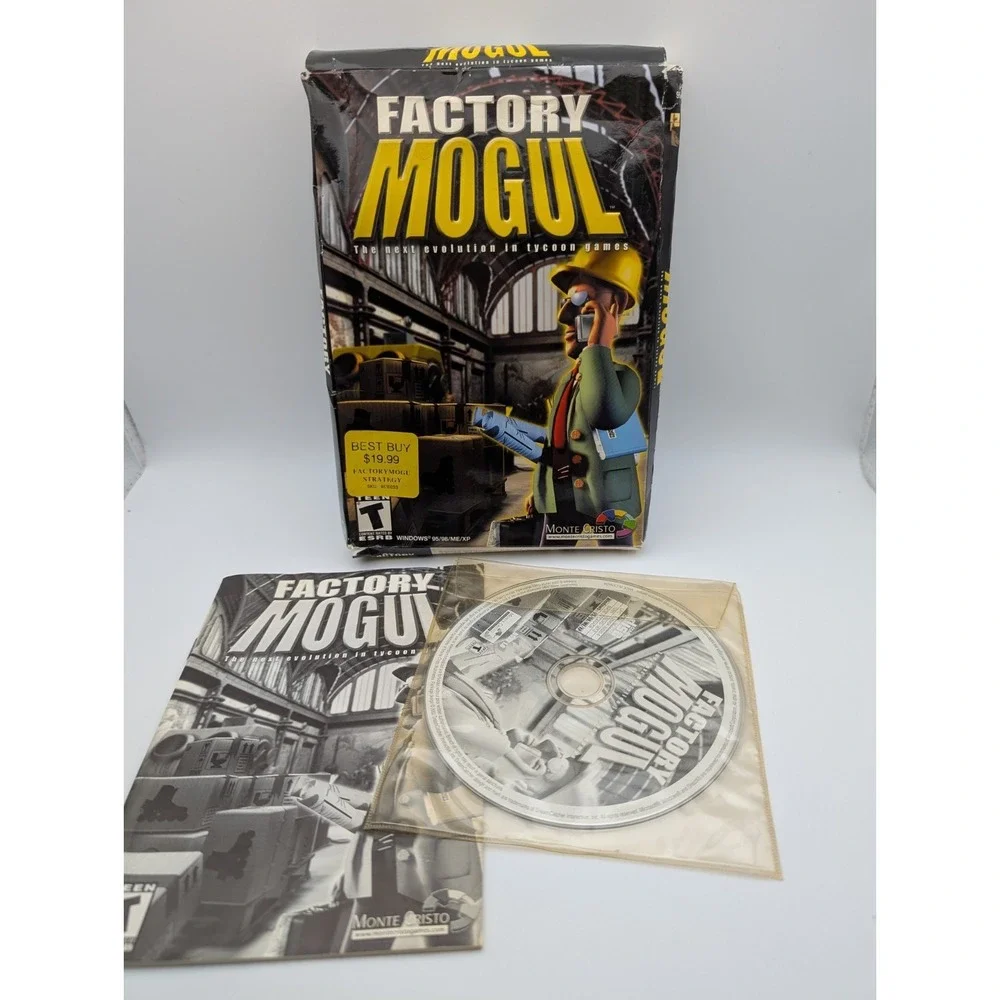 Factory Mogul (PC, 2002) Small Box Simulator Complete W/ Manual